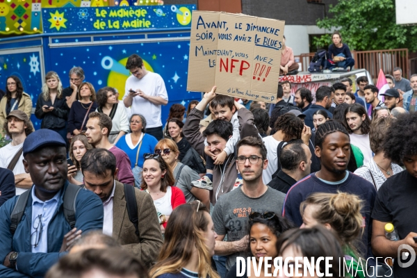 Meeting du Nouveau Front Populaire à Montreuil