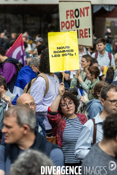 Meeting du Nouveau Front Populaire à Montreuil
