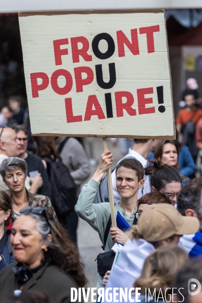 Meeting du Nouveau Front Populaire à Montreuil