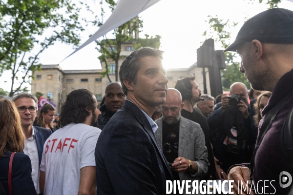 Meeting du Nouveau Front Populaire à Montreuil