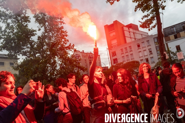 Meeting du Nouveau Front Populaire à Montreuil