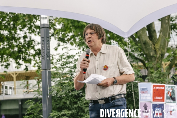 Meeting du nouveau Front Populaire a Montreuil