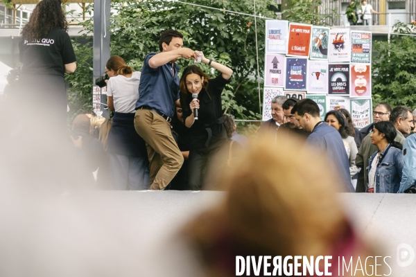 Meeting du nouveau Front Populaire a Montreuil