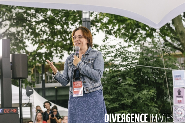 Meeting du nouveau Front Populaire a Montreuil