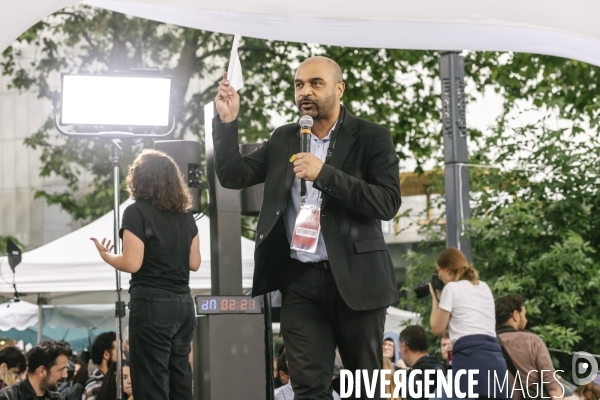 Meeting du nouveau Front Populaire a Montreuil
