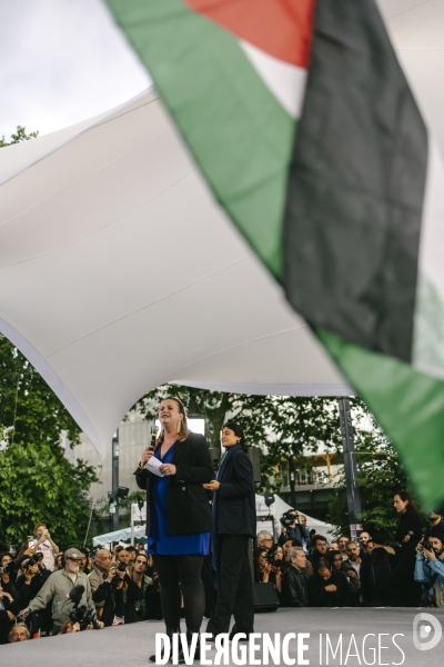 Meeting du nouveau Front Populaire a Montreuil