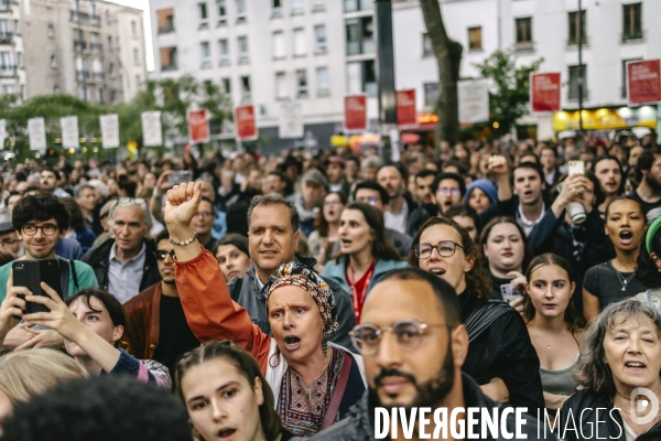 Meeting du nouveau Front Populaire a Montreuil