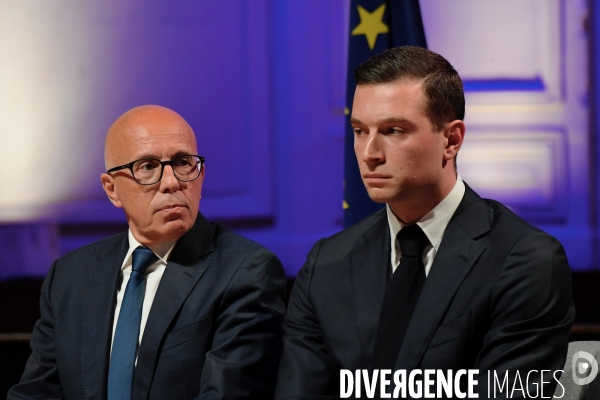 Elections Legislatives / Eric Ciotti avec Jordan Bardella