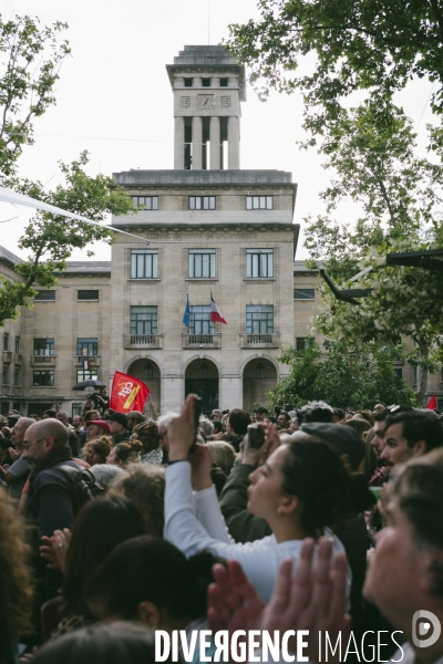 Meeting de campagne du Nouveau Front populaire