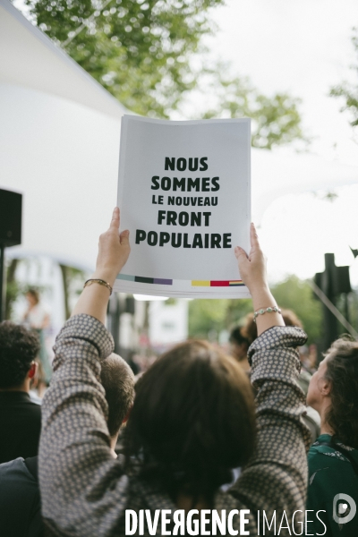 Meeting de campagne du Nouveau Front populaire
