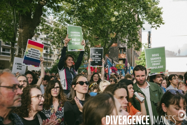 Meeting de campagne du Nouveau Front populaire