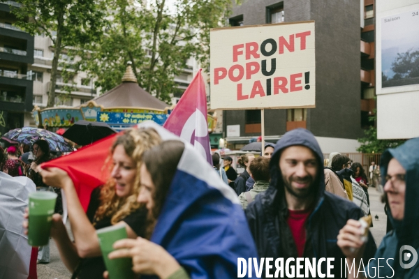 Meeting de campagne du Nouveau Front populaire