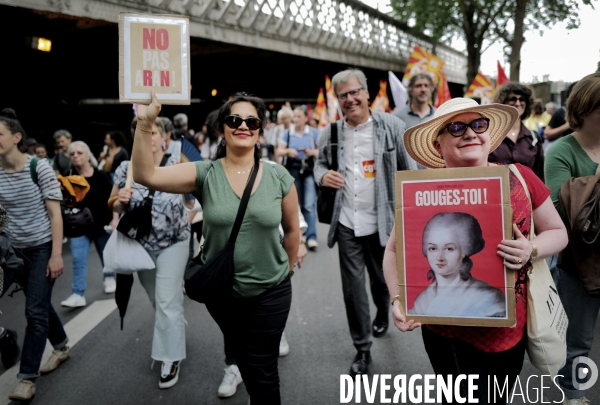 Manifestation contre l extrême droite à l appel des syndicats de la culture