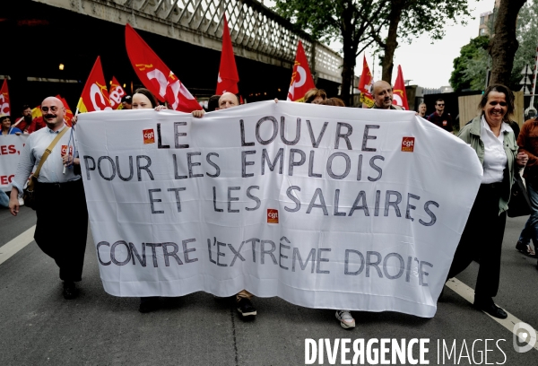 Manifestation contre l extrême droite à l appel des syndicats de la culture