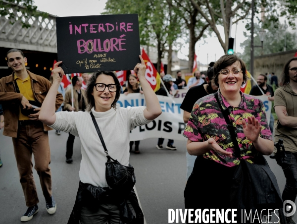 Manifestation contre l extrême droite à l appel des syndicats de la culture