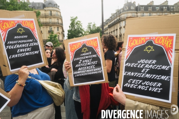 Rassemblement contre lantisémitisme et les violences sexistes et sexuelles