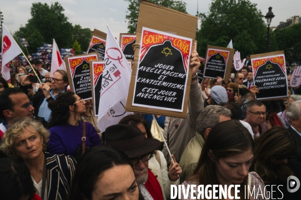 Rassemblement contre lantisémitisme et les violences sexistes et sexuelles