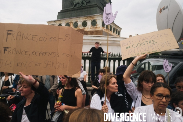 Rassemblement contre lantisémitisme et les violences sexistes et sexuelles