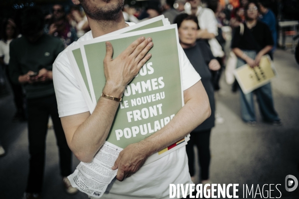 Legislatives 2024, Meeting du Nouveau Front Populaire