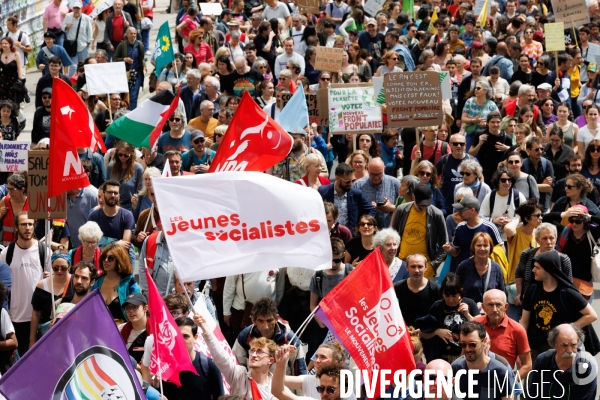 Manifestation contre l extreme droite à Nantes