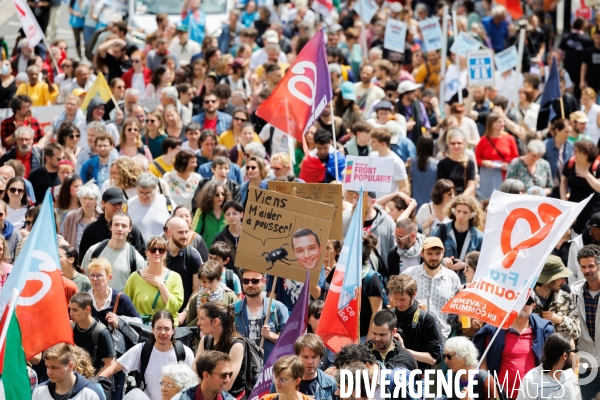 Manifestation contre l extreme droite à Nantes