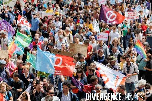 Manifestation contre l extreme droite à Nantes