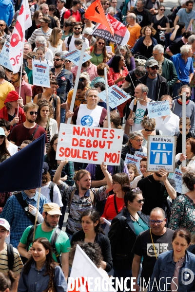 Manifestation contre l extreme droite à Nantes