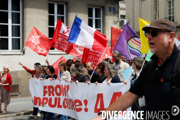 Manifestation contre l extreme droite à Nantes