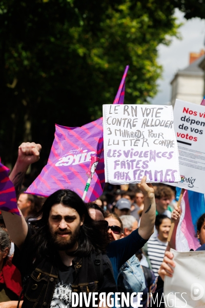 Manifestation contre l extreme droite à Nantes