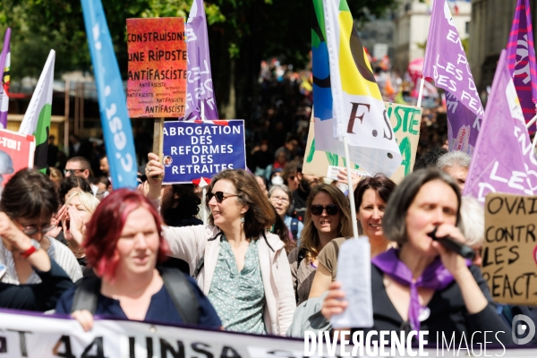 Manifestation contre l extreme droite à Nantes