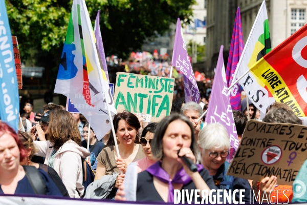 Manifestation contre l extreme droite à Nantes