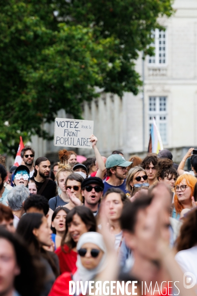 Manifestation contre l extreme droite à Nantes