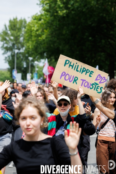 Manifestation contre l extreme droite à Nantes