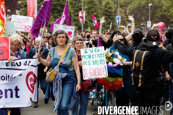 Manifestation contre l extreme droite à Nantes