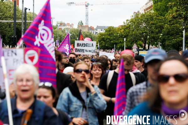 Manifestation contre l extreme droite à Nantes