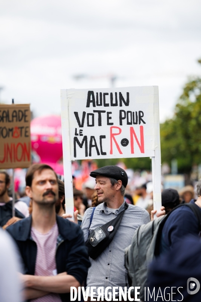 Manifestation contre l extreme droite à Nantes