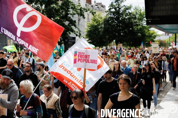 Manifestation contre l extreme droite à Nantes