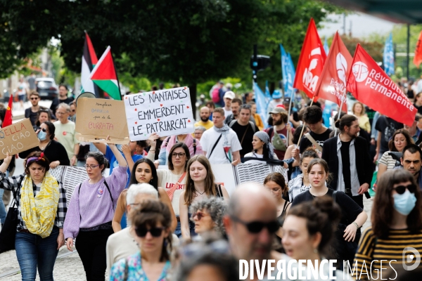 Manifestation contre l extreme droite à Nantes