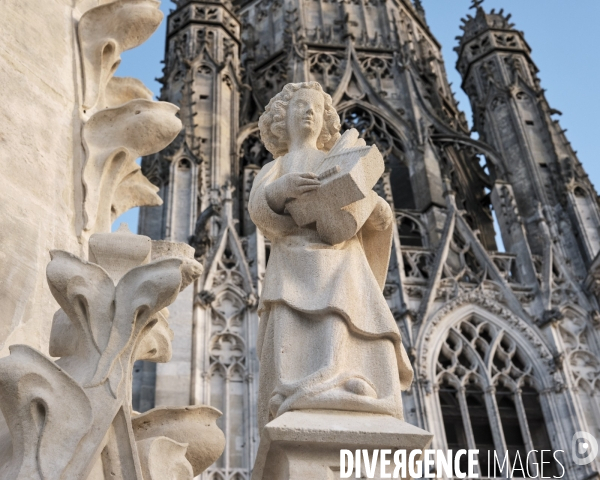 Restauration de l’abbaye Saint-Ouen de Rouen, une nouvelle sculpture