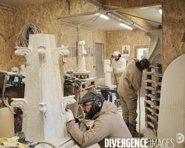 Restauration de l’abbaye Saint-Ouen de Rouen, loge des sculpteurs
