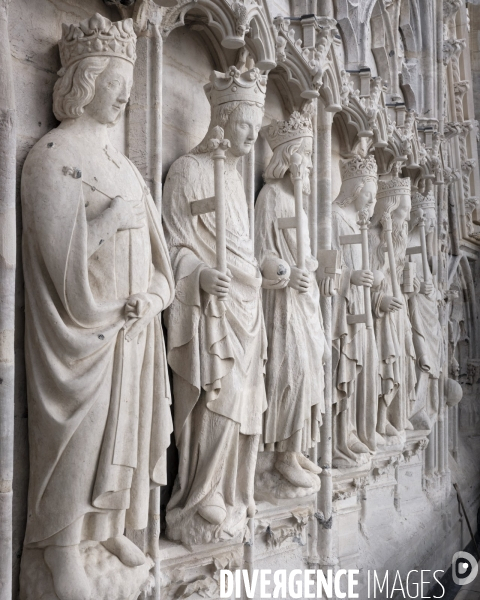 Galerie des rois et reines de la façade sud restaurée
