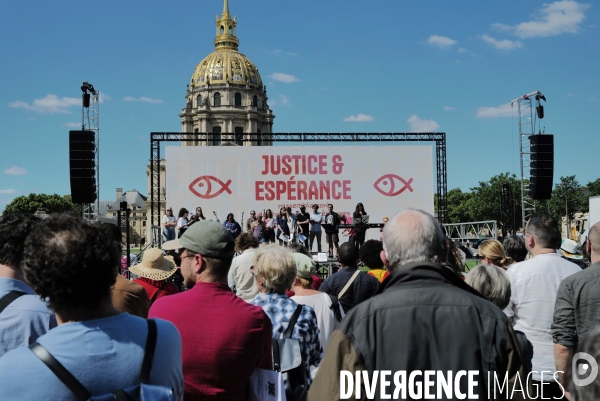 Justice et esperance/ Rassemblement de chretiens et chretiennes contre l extreme droite  