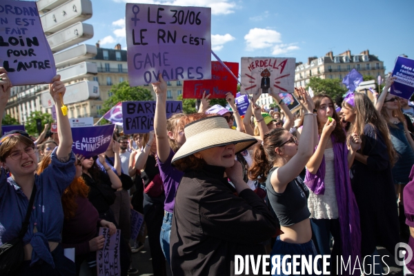 Manifestation femniste contre l extreme droite
