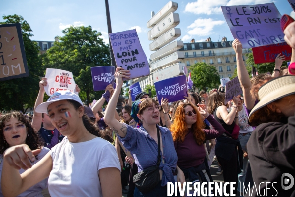Manifestation femniste contre l extreme droite
