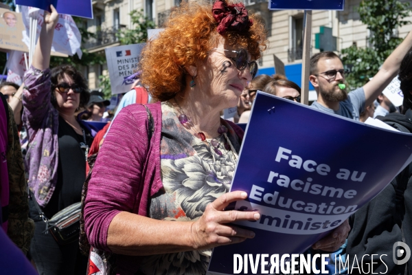 Marche feministe contre l extreme droite Paris