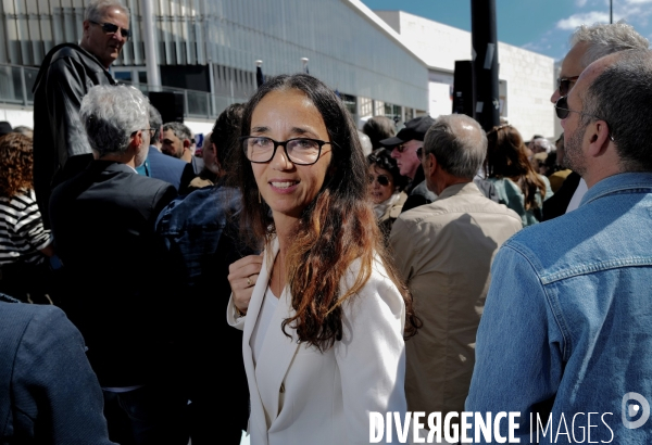 Rassemblement contre l Antisémitisme à courbevoie  organisé par frank tapiro et sa femme charlotte rosier