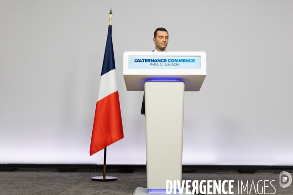 Jordan Bardella présente le programme du RN