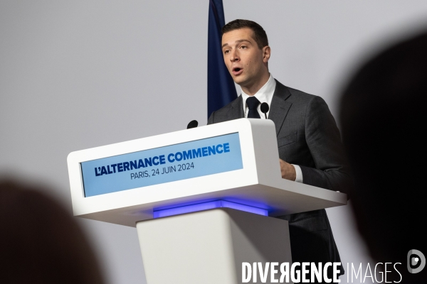Jordan Bardella présente le programme du RN