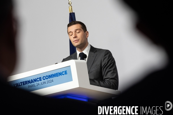 Jordan Bardella présente le programme du RN