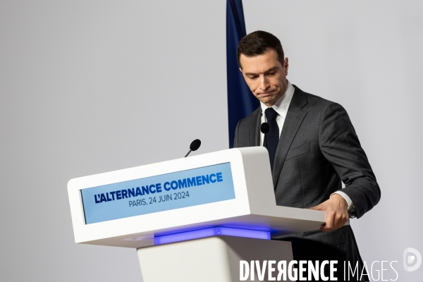 Jordan Bardella présente le programme du RN